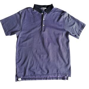Peter Millar Vintage Y2K 100% Cotton Golf Polo Made in Korea Purple Men's L